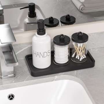 Weenson Vanity Tray, Bathroom Tray for Makeup, Perfume, Jewelry Soap Dispenser, Decorative Tray for ...