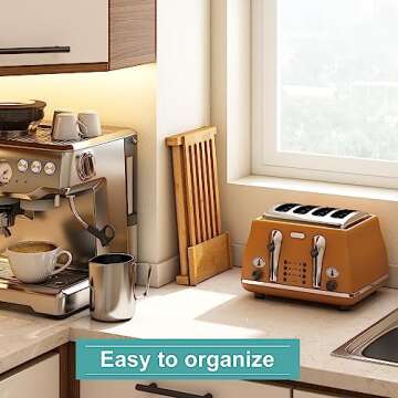 Bamboo Bread Slicer, Adjustable Bread Slicer Guide with 3 Thickness Size, Foldable Compact Chopping ...