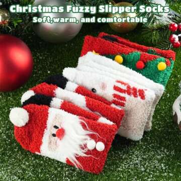 Cozy Homaisson Women’s Christmas Fuzzy Socks Online