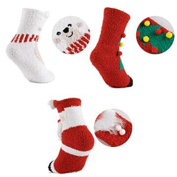 Cozy Homaisson Women’s Christmas Fuzzy Socks Online