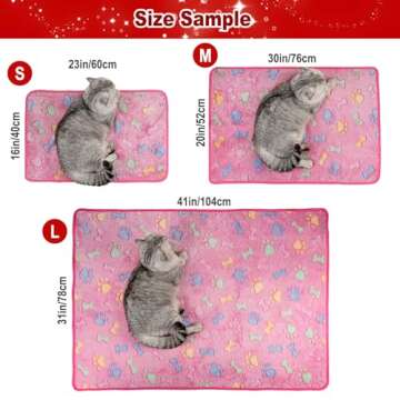 Dono 1 Pack 3 Dog Blanket Soft Fluffy Fleece Blanket for Small, Medium and Large Dogs - Paw Print Pi...