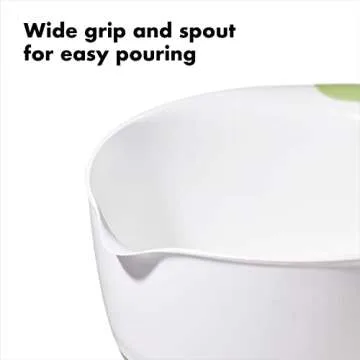 OXO Plastic Good Grips 3-Piece Mixing Bowl Set with Red/Green/Blue Handles