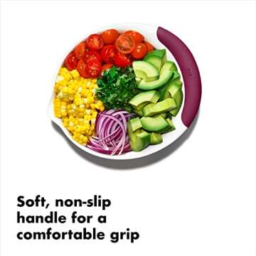 OXO Plastic Good Grips 3-Piece Mixing Bowl Set with Red/Green/Blue Handles