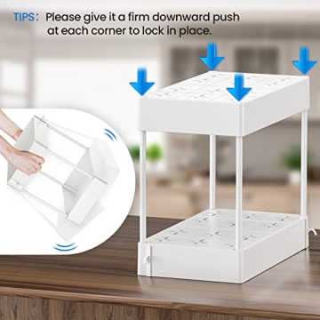 Under Sink Organizer 2 Tier Bath Storage Multi-purpose