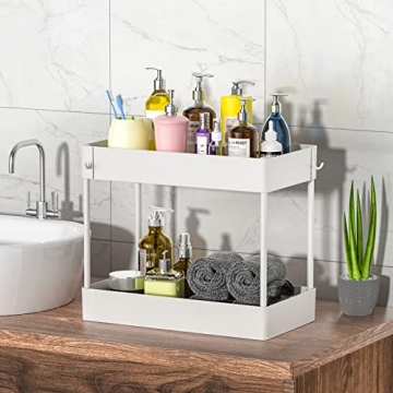 Under Sink Organizer 2 Tier Bath Storage Multi-purpose