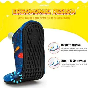 Apolter Baby Boys and Girls Swim Water Shoes Barefoot Aqua Socks Non-Slip for Beach Pool Toddler Kids