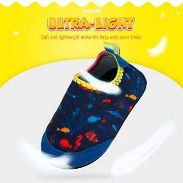 Apolter Baby Boys and Girls Swim Water Shoes Barefoot Aqua Socks Non-Slip for Beach Pool Toddler Kids