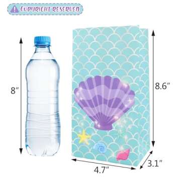 Yaaaaasss! 24 Pcs Little Mermaid Bags Mermaid Party Favor Candy Bags Gift Bags Under the Sea Goodie ...