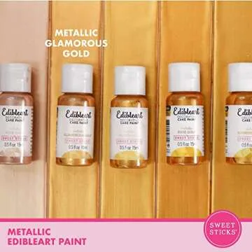 Sweet Sticks Edible Art Paint 1.7 Oz - Metallic Gold