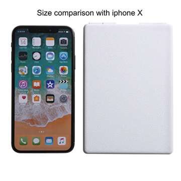 Joyzy Foldable Bluetooth Folding Keyboard Full Size Pocket Wireless Keyboard for iOS Phone Android Smartphone Tablet Windows Laptop (White)