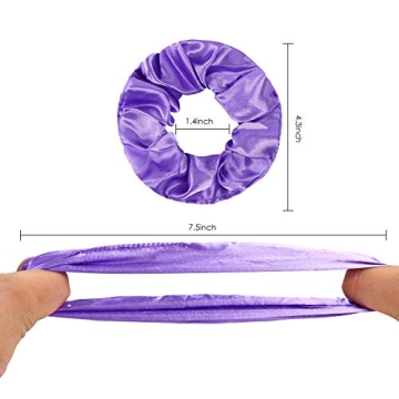 ZZICEN Satin Scrunchies in 50 Colors for Every Style