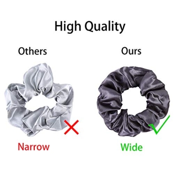 ZZICEN Satin Scrunchies in 50 Colors for Every Style