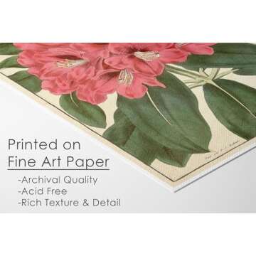 Vintage Botanical Flowers Art Prints (Set of 6) - 8x10 Unframed | Charming Floral Décor for Classic...