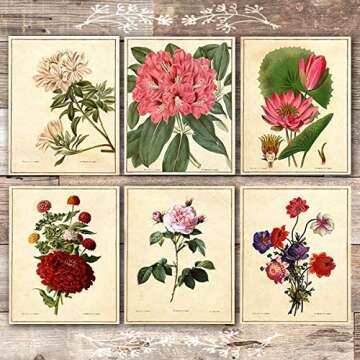 Vintage Botanical Art Prints | Unframed Floral Décor Collection