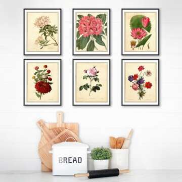 Vintage Botanical Art Prints | Unframed Floral Décor Collection