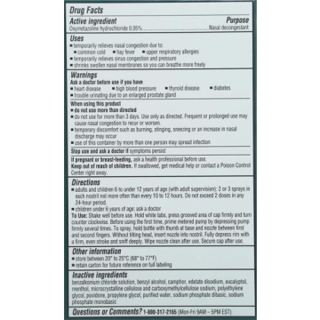 Afrin No Drip Severe Congestion Nasal Spray 12 Hour Relief