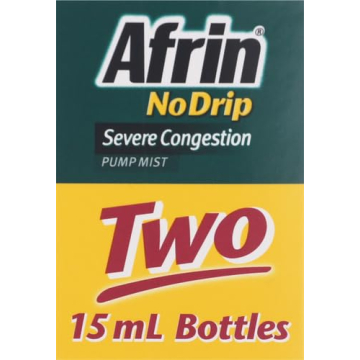 Afrin No Drip Severe Congestion Nasal Spray 12 Hour Relief