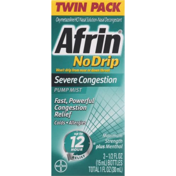 Afrin No Drip Severe Congestion Nasal Spray 12 Hour Relief