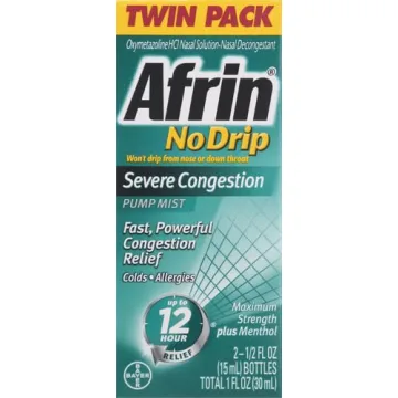 Afrin No Drip Severe Congestion Nasal Spray 12 Hour Relief