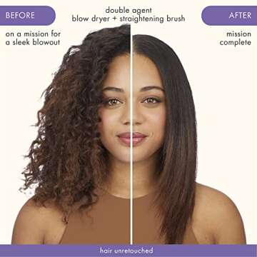 Double agent 2-in-1 straightening blow dryer brush | amika