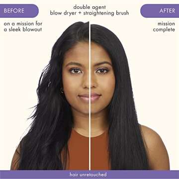 Double agent 2-in-1 straightening blow dryer brush | amika