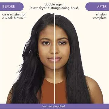 Double agent 2-in-1 straightening blow dryer brush | amika