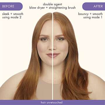 Double agent 2-in-1 straightening blow dryer brush | amika