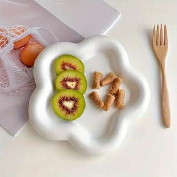 BESSKON Flower Ring Holder Dish for Jewelry Organizing