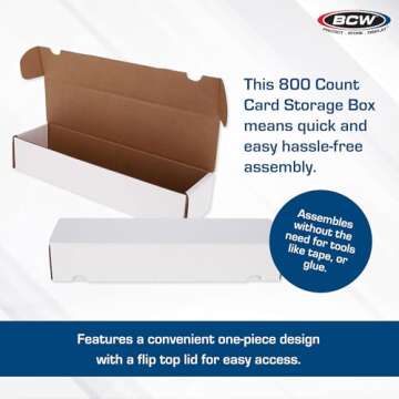 BCW 800ct Trading Card Storage Boxes - 10 Pack | Organizer for Sports Cards, MTG, Pokemon, and Card ...