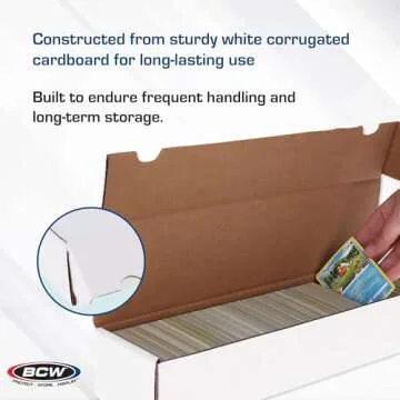 BCW 800ct Trading Card Storage Boxes - 10 Pack | Organizer for Sports Cards, MTG, Pokemon, and Card Games