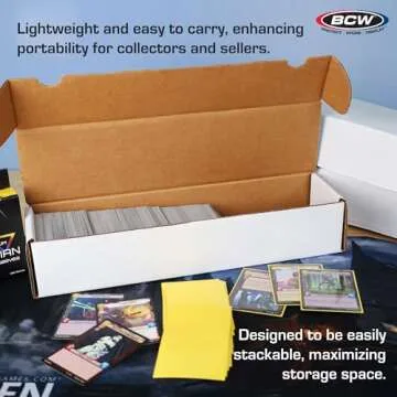 BCW 800ct Trading Card Storage Boxes - 10 Pack | Organizer for Sports Cards, MTG, Pokemon, and Card Games