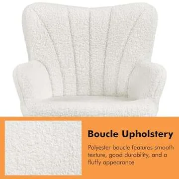 Yaheetech Boucle Accent Chair for Modern Living Spaces