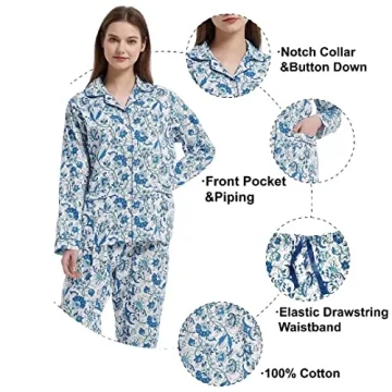 Amaxer Women's Soft Cotton Pajama Sets for All Seasons