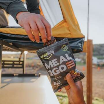 Greenbelly Backpacking Meals | All Natural Hiking Meal Bars | 650 Calories & High Protein | Variety, 5 Count