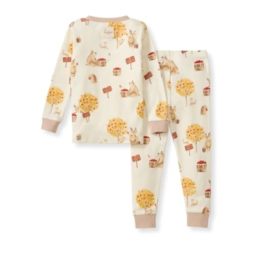 Burt's Bees Baby Baby Boys Pajamas, 2-Piece Long Sleeve Tee and Long Pant Cotton PJ Set, Sizes for 1...