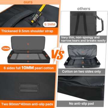 LIWSHWZ 61 Key Padded Keyboard Case with 5 Pockets
