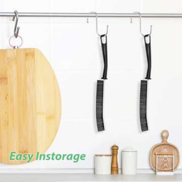 Crevice Cleaning Brush, Small Cleaning Brush, Grout Brush, Crevice Cleaning Tool, Household Cleaning Brushes, Gap Cleaning Brushes for Toilet, Bathroom, Bathtub, Sink, Window（6PCS Black）