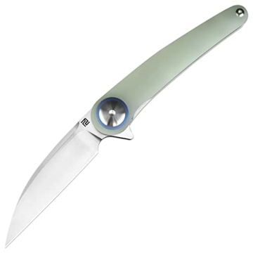 ARTISANCUTLERY Folding Knife CAZADOR (1848P) AR-RPM9 Steel with Green G10 Handle for EDC & Outdoor