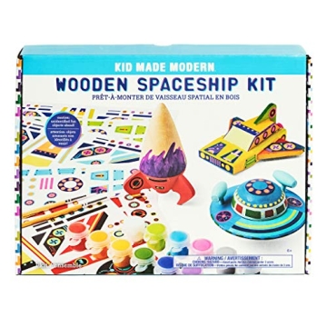 Wood Crafts for Kids - Kid Made Modern Wooden Spaceship Kit- Toys Kids Arts and Crafts