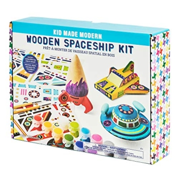 Wood Crafts for Kids - Kid Made Modern Wooden Spaceship Kit- Toys Kids Arts and Crafts