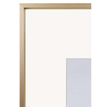 Frametory, 16x20 Picture Frame Matted to 11x14 Aluminum Metal Photo Frames Real Glass Vertical or Horizontal Wall Mounting (Gold, 6-Pack)