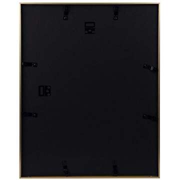 Frametory, 16x20 Picture Frame Matted to 11x14 Aluminum Metal Photo Frames Real Glass Vertical or Horizontal Wall Mounting (Gold, 6-Pack)