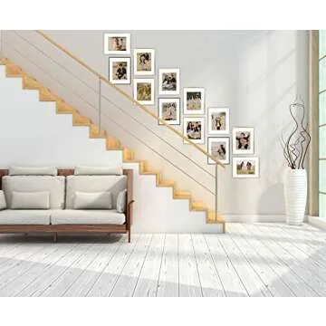 Frametory Gold Picture Frames Real Glass 16x20 with Mat