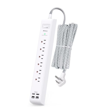 Surge Protector Power Strip 10ft with USB-C & AC Outlets