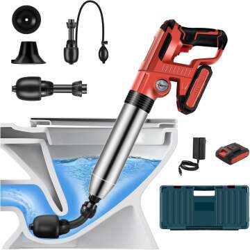 Electric Toilet Plunger - Heavy Duty Drain Cleaner