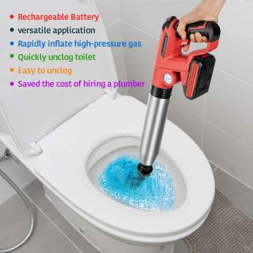 Electric Toilet Plunger - Heavy Duty Drain Cleaner