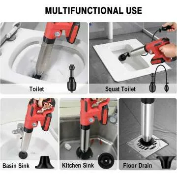 Electric Toilet Plunger - Heavy Duty Drain Cleaner