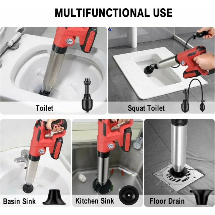 Electric Toilet Plunger - Heavy Duty Drain Cleaner