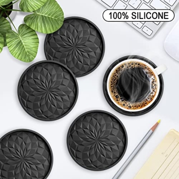 Silicone Coasters [6 Pack] - Non-Slip & Durable