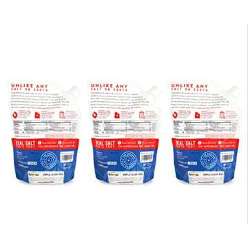 Redmond Real Salt - Ancient Fine Sea Salt, Unrefined Mineral Salt, 16 Ounce Pouch (3 Pack)